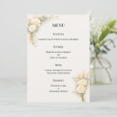 Menu Fleur Rustique de Luxe avec Herbe de Pampas (Debout devant)