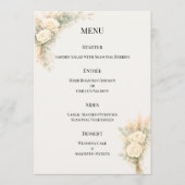 Menu Fleur Rustique de Luxe avec Herbe de Pampas (Devant)