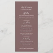 Menu Fleur sauvage aquarelle chaise mariage (Dos)