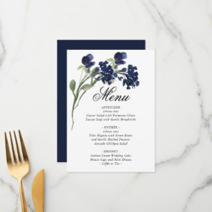 Menu Fleur sauvage   Bleu classique Fleurs de Jardin Bo