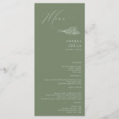 Menu Fleur sauvage Boho Chic Mariage (Devant)