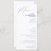 Menu Fleur sauvage Boho Chic Mariage (Devant / Derrière)