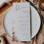 Menu Fleur sauvage coloré | Dîner de mariage dans le ja<br><div class="desc">Ce fleur sauvage coloré | beige jardin mariage menu pour dîner est parfait pour votre mariage d'été simple et lunatique. Les fleurs aux couleurs rose, jaune, orange et or, qui donnent à ce produit l'impression d'un élégant jardin vintage minimaliste de printemps hippie. Le design moderne est artistique et délicat, représentant...</div>