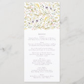 Menu Fleur sauvage de printemps Boho Pampas Mariage (Devant)