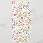 Menu Fleur sauvage de printemps coloré Meadow Garden Ma (Dos)