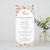 Menu Fleur sauvage de printemps coloré Meadow Garden Ma (Debout devant)