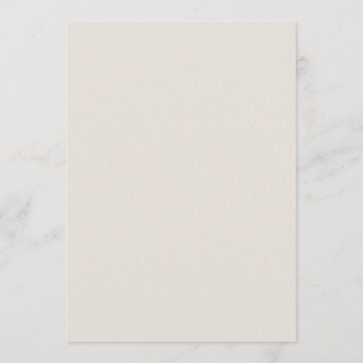 Menu Fleur sauvage Ecru Faux Mariage classique Embossé (Dos)