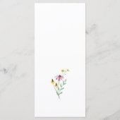 Menu Fleur Sauvage Élégante (Dos)