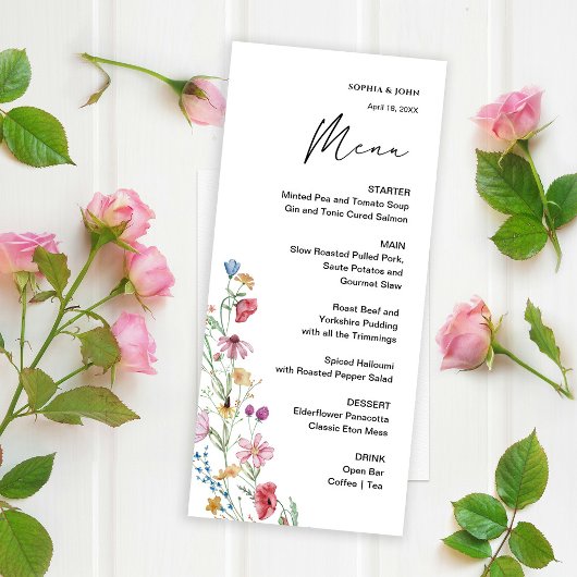 Menu Fleur Sauvage Élégante