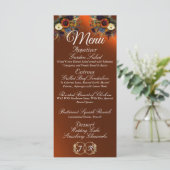 Menu Fleur sauvage et ruban - Mariage de cuivre (Debout devant)