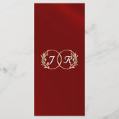 Menu Fleur sauvage et ruban - Mariage rouge (Dos)