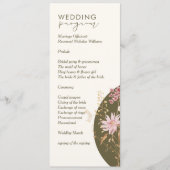 Menu Fleur sauvage lunatique Mariage de automne d'été d (Devant)