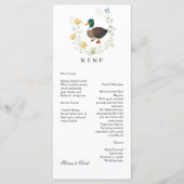 Menu Fleur sauvage Mallard Duck Mariage (Devant)