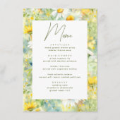 Menu Fleur sauvage Meadow Summer Folift Boho Mariage (Devant)