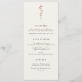 Menu Fleur sauvage minimaliste Boho Boho Floral Mariage (Devant)