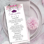 Menu Fleur sauvage moderne - Graduation d'été