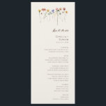 Menu Fleur sauvage précis | Dîner de mariage dans le ja<br><div class="desc">Ce fleur sauvage délicat | beige jardin mariage menu pour dîner est parfait pour votre mariage d'été simple et lunatique. Les fleurs aux couleurs rose, jaune, orange et or, qui donnent à ce produit l'impression d'un élégant jardin vintage minimaliste de printemps hippie. Le design moderne est artistique et délicat, représentant...</div>