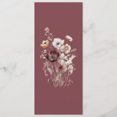 Menu Fleur sauvage Rose Dusty (Dos)