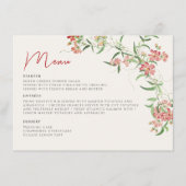 Menu Fleur sauvage rose Rose Spring Garland Mariage (Devant)