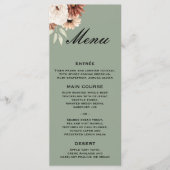 Menu Fleur sauvage Sage Green Boho Mariage (Devant)