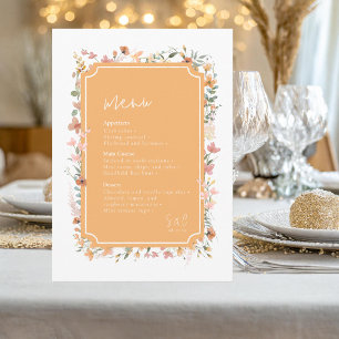Menu Fleur sauvage Sunny Mariage Peach ID1023