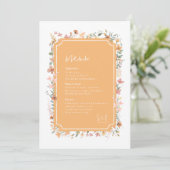 Menu Fleur sauvage Sunny Mariage Peach ID1023 (Debout devant)