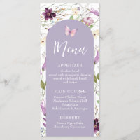 Menu fleur sauvage Wild ONE Butterfly Garden Party