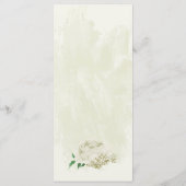 Menu Fleurs blanches d'ivoire mariage (Dos)
