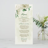 Menu Fleurs blanches d'ivoire mariage (Debout devant)
