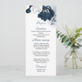 Menu fleurs blanches et marines belle mariage (Debout devant)