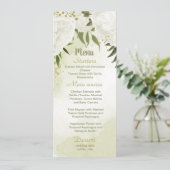 Menu fleurs blanches mariage (Debout devant)