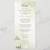 Menu fleurs blanches mariage (Devant)