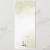 Menu fleurs blanches mariage (Dos)