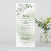 Menu fleurs blanches mariage (Debout devant)