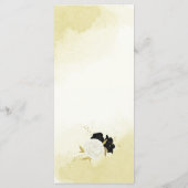 Menu fleurs blanches noires or feuille mariage (Dos)