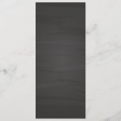 Menu fleurs blanches verdure mariage noir (Dos)