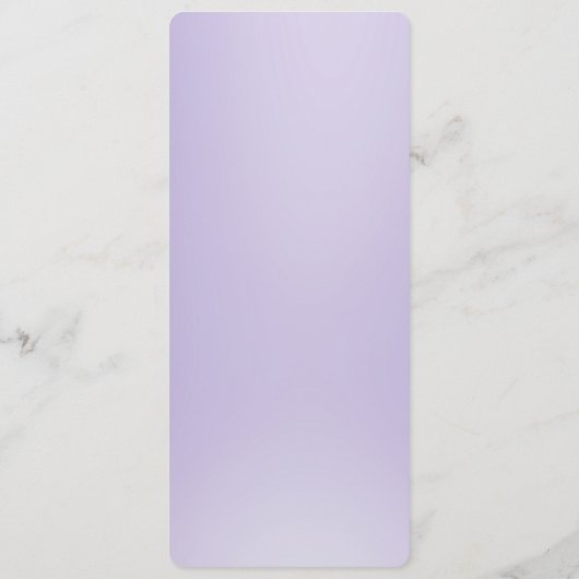 Menu Fleurs blanches violettes (Dos)