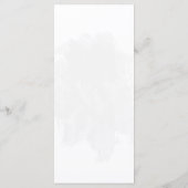 Menu fleurs blanches violettes argent mariage botanique (Dos)