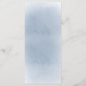 menu fleurs bleu aquarelle (Dos)