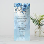 Menu Fleurs Bleues et Perles (Debout devant)