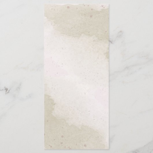 Menu Fleurs bourguignonnes mariage (Dos)