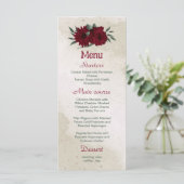 Menu Fleurs bourguignonnes mariage (Debout devant)