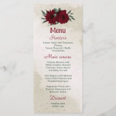 Menu Fleurs bourguignonnes mariage (Devant)