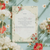 Menu Fleurs chics Shabby