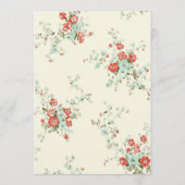 Menu Fleurs chics Shabby (Dos)