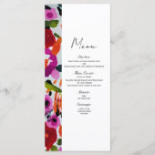 Menu Fleurs d'aquarelle couleur gras (Devant)