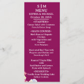 Menu Fleurs d'aquarelle rose bleu Mariage de code QR (Devant)