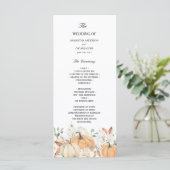 Menu Fleurs d'aquarelle tendance et Citrouille automne (Debout devant)