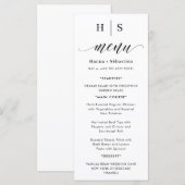 Menu Fleurs d'automne à l'aquarelle boho (Devant / Derrière)