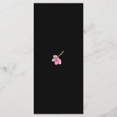 Menu Fleurs De Cerisier Rose À La Réception Du Mariage (Dos)